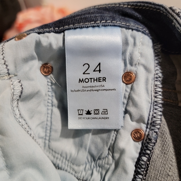 MOTHER High Waisted Looker Ankle Fray Cat Attack Jeans 24 - Picture 8 of 12